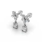 Floral inspired Diamonds Earrings - DGER-0145